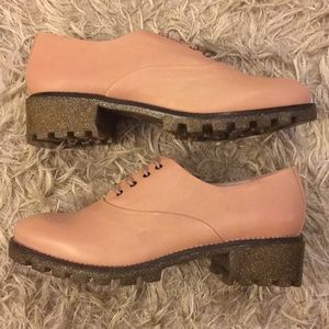 Miista pink Georgie oxfords glitter sole sz 9.5